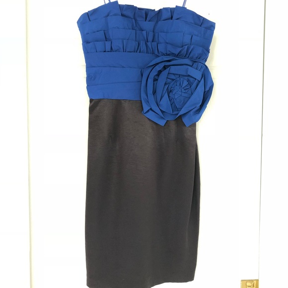 Max & Cleo Royal Blue/Black Cocktail Dress - Picture 4 of 8
